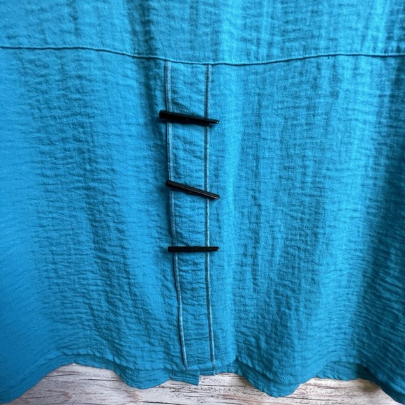 Ali Miles Tunic Size 1X Long Sleeve Women's Art To Wear Artsy Boho Rayon Stretch - Picture 7 of 14